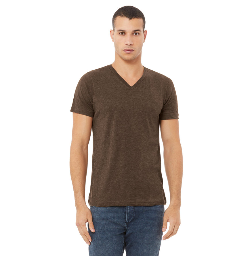 Heather CVC V-Neck Tee - 3005CVC