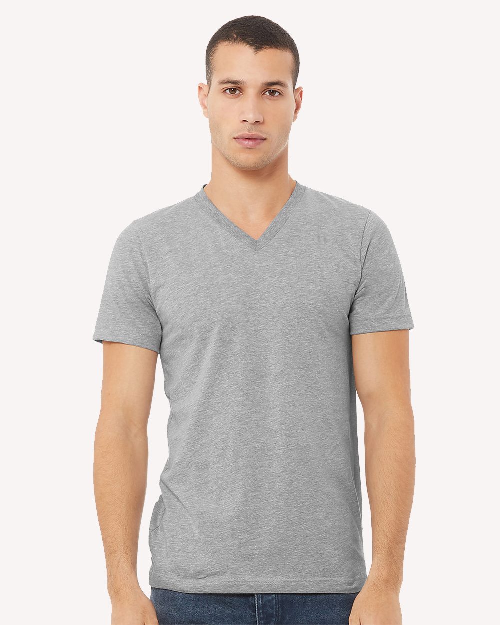 Heather CVC V-Neck Tee - 3005CVC-BELLA + CANVAS-WowApparelNYC-blank apparel-nyc-clothing blanks