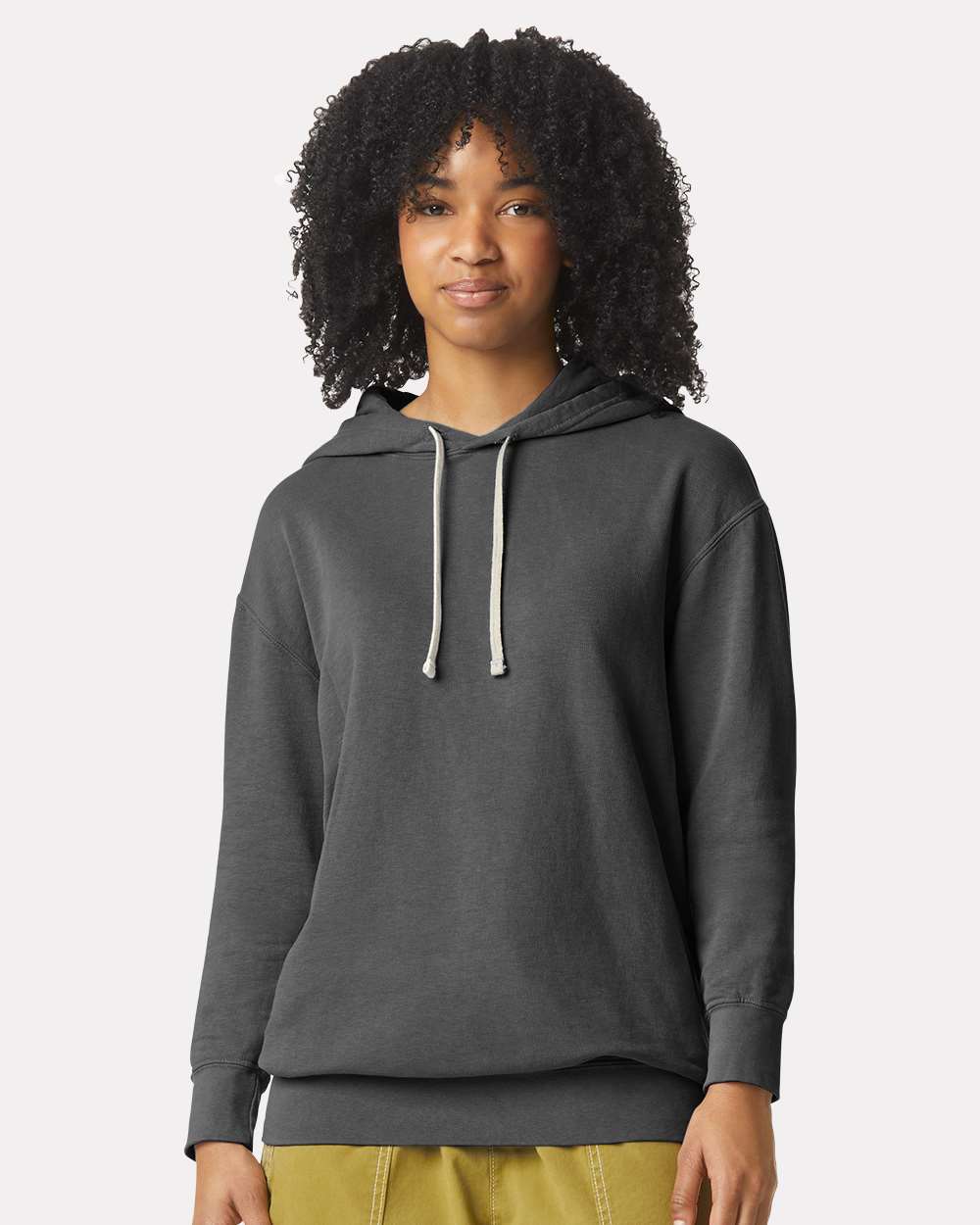 Garment-Dyed Lightweight Fleece Hooded Sweatshirt - 1467
