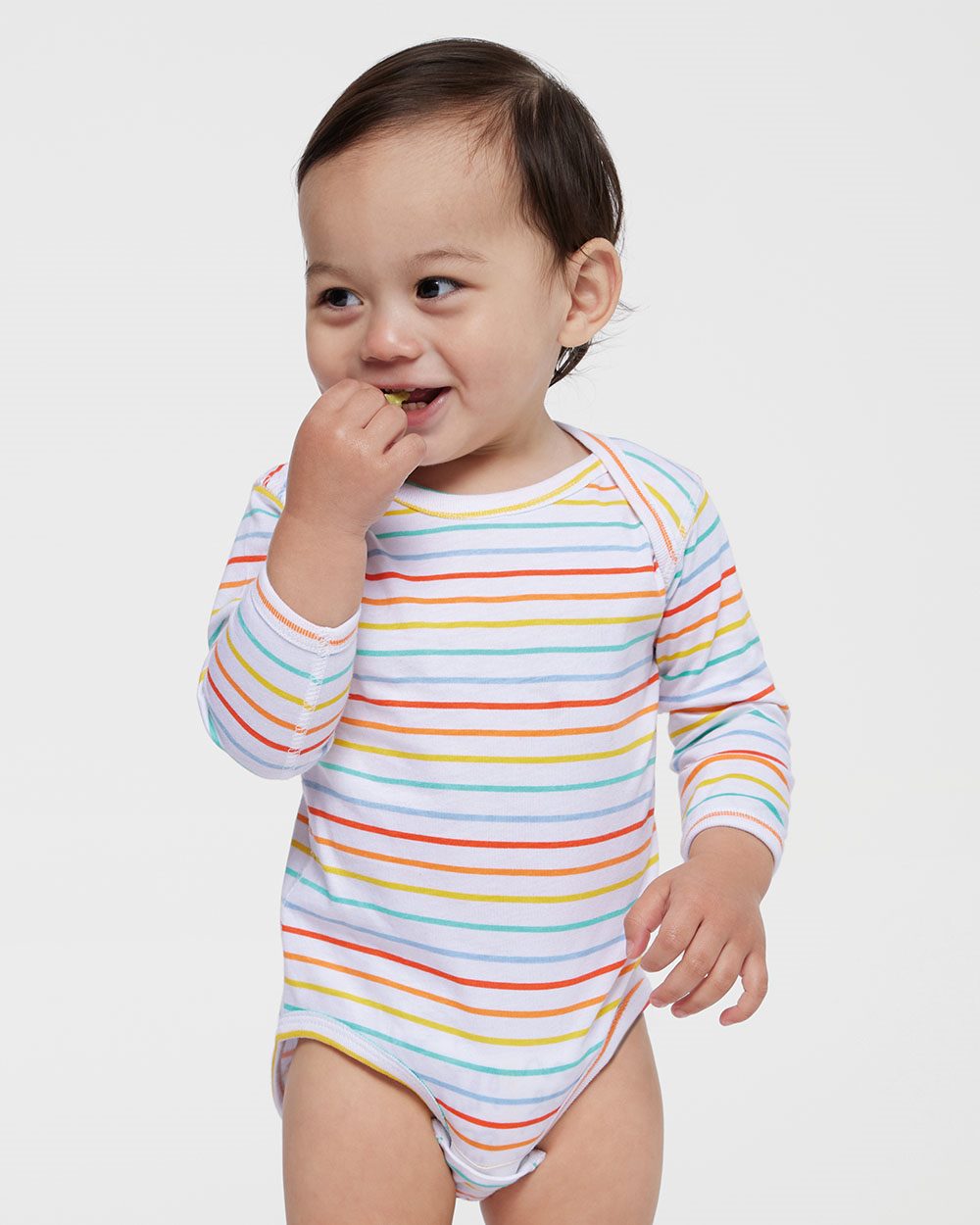Infant Fine Jersey Long Sleeve Bodysuit - 4421-Rabbit Skins-WowApparelNYC-blank apparel-nyc-clothing blanks