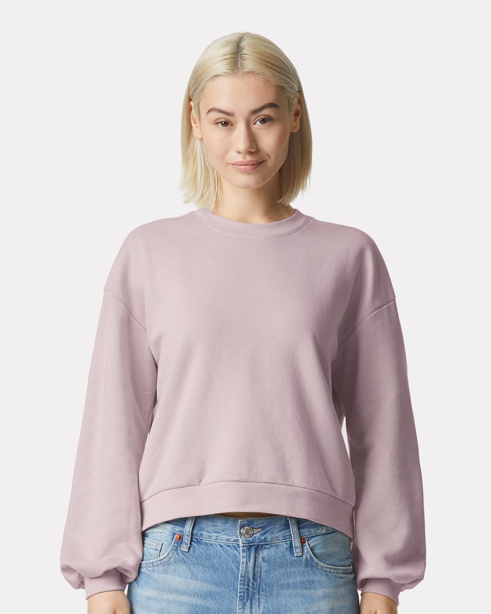 ReFlex Women's Fleece Crewneck Sweatshirt - RF494-American Apparel-WowApparelNYC-blank apparel-nyc-clothing blanks
