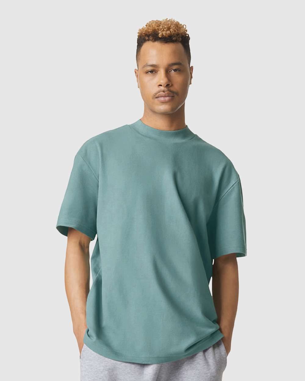 Pique Mockneck Tee - 1PQ-American Apparel-WowApparelNYC-blank apparel-nyc-clothing blanks