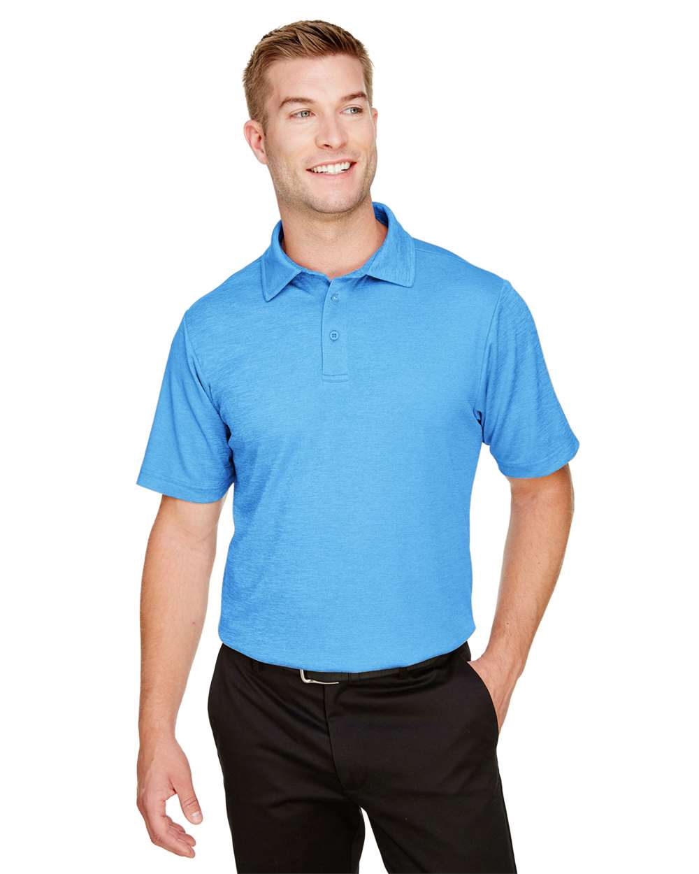 CrownLux Performance® Men's Address Melange Polo - DG22