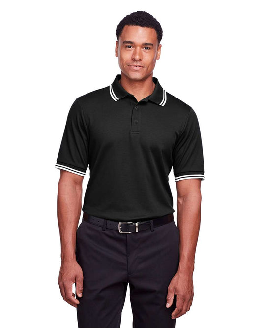 CrownLux Performance® Men's Plaited Tipped Polo - DG20C