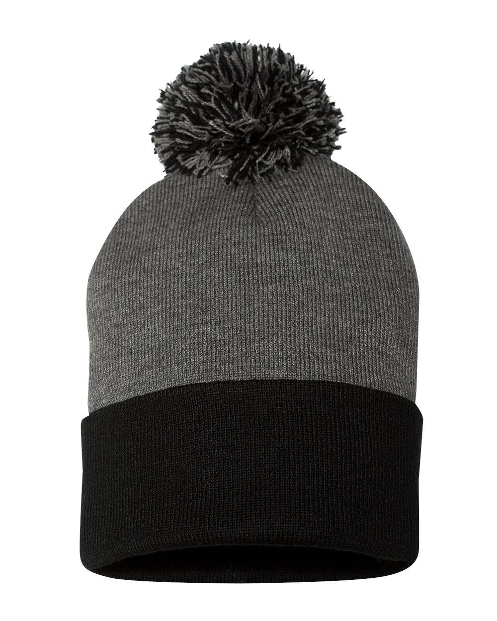 12" Pom-Pom Cuffed Beanie - SP15-Sportsman-WowApparelNYC-blank apparel-nyc-clothing blanks