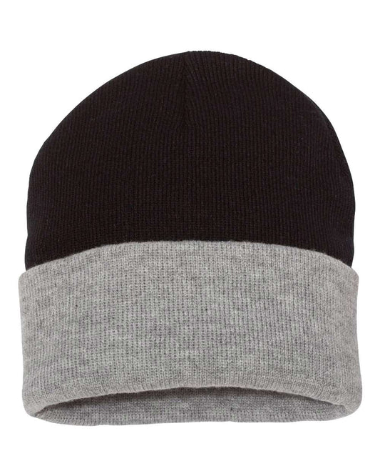 12" Color Blocked Cuffed Beanie - SP12T