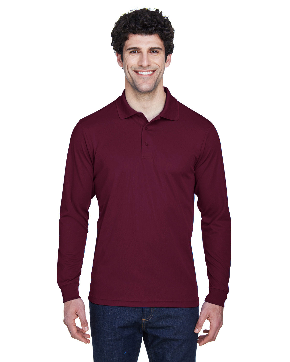 Men's Pinnacle Performance Long-Sleeve Piqué Polo - 88192