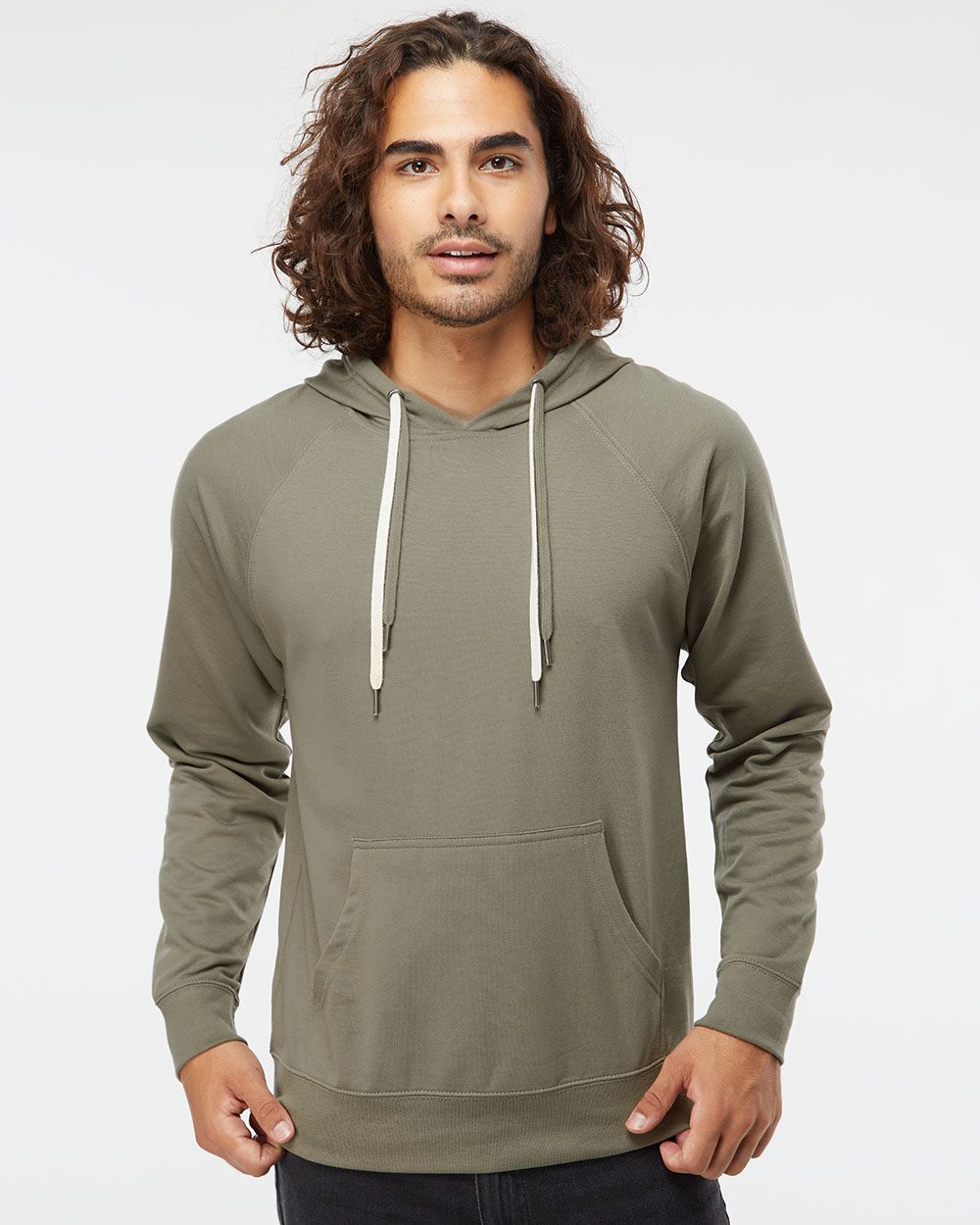 Icon Lightweight Loopback Terry Hooded Sweatshirt - SS1000-Independent Trading Co.-WowApparelNYC-blank apparel-nyc-clothing blanks