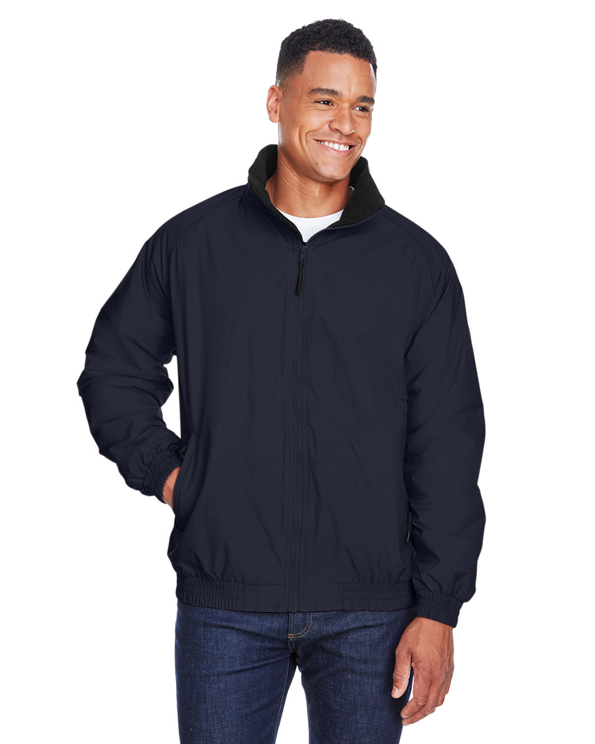 Adult Fleece-Lined Nylon Jacket - M740