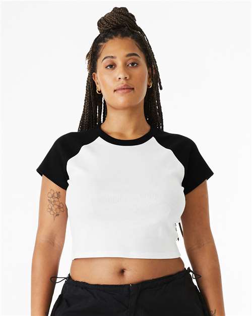 Women's Micro Rib Raglan Baby Tee - 1201