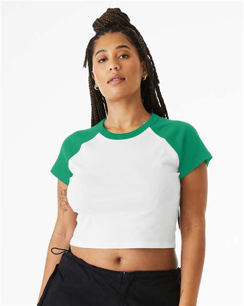 Women's Micro Rib Raglan Baby Tee - 1201