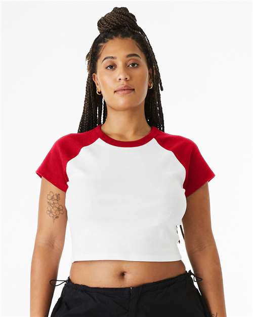 Women's Micro Rib Raglan Baby Tee - 1201