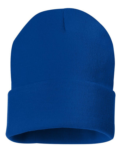 12" Solid Cuffed Beanie - SP12-Sportsman-WowApparelNYC-blank apparel-nyc-clothing blanks