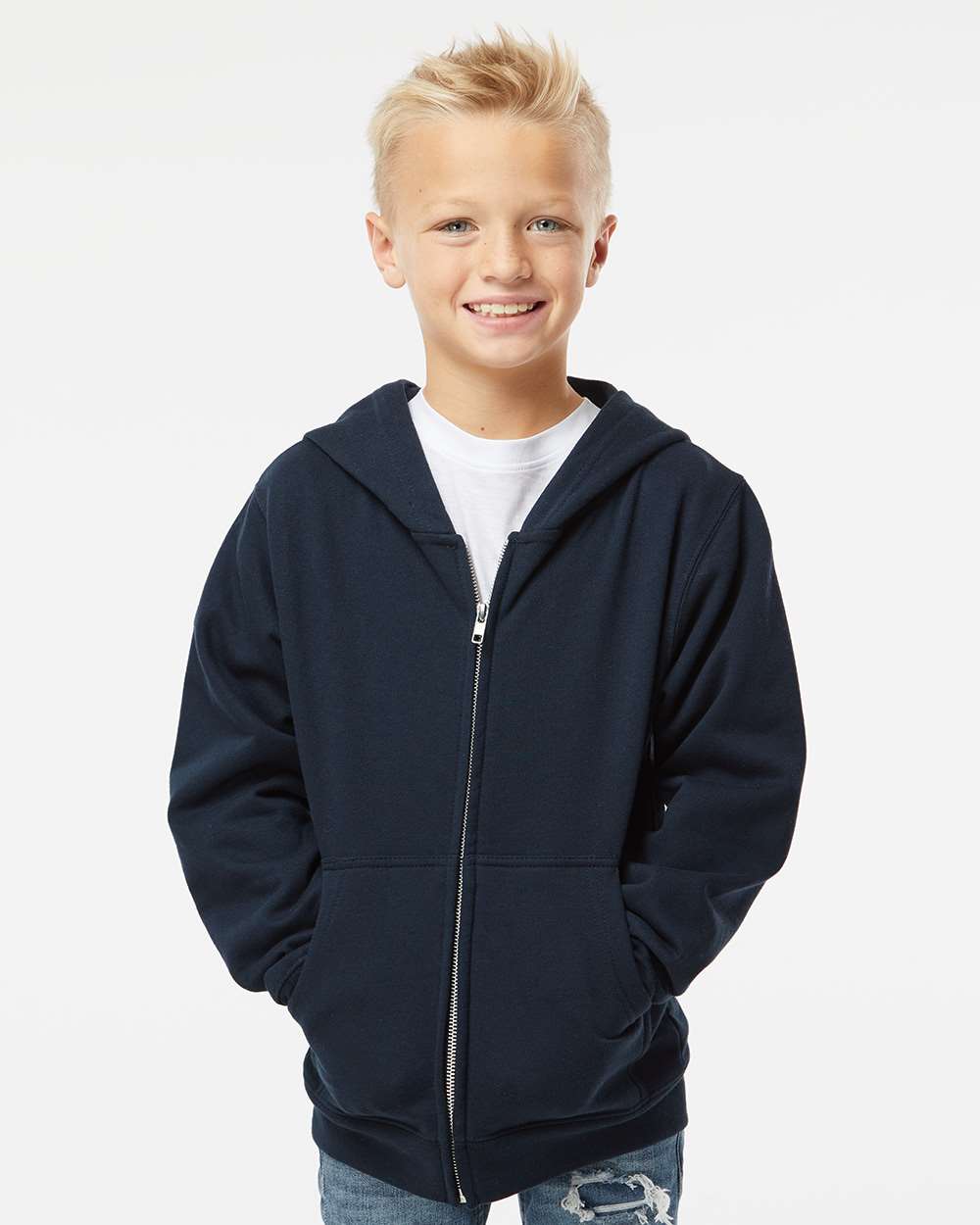 Youth Midweight Full-Zip Hooded Sweatshirt - SS4001YZ
