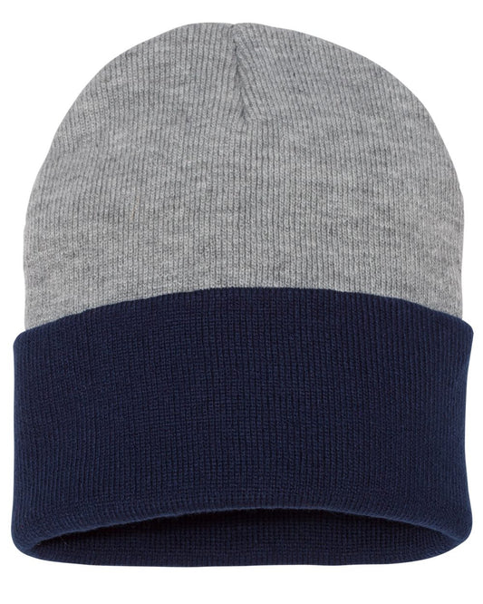 12" Color Blocked Cuffed Beanie - SP12T