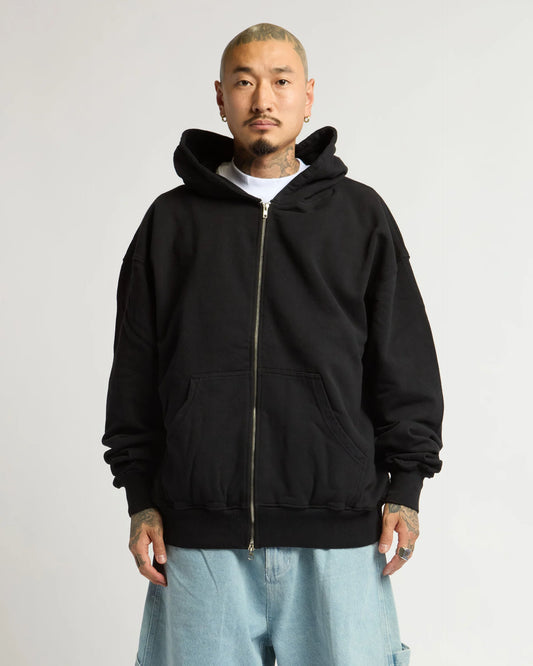Double Zip Garment Dye Hoodie
