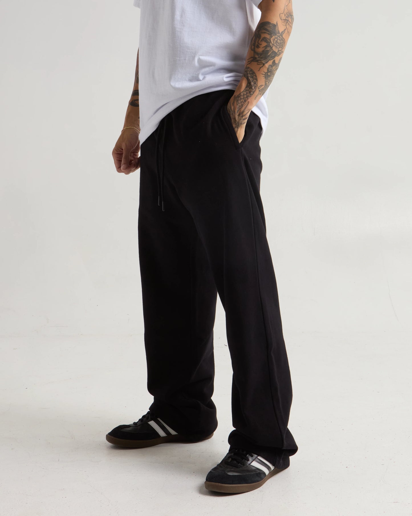 Garment Dye Straight Leg Baggy Sweatpants