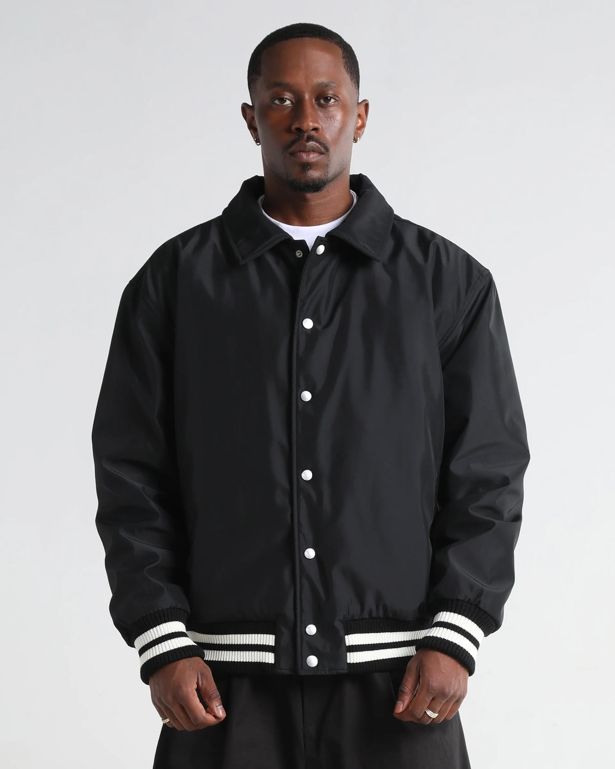 Collared Varsity Bomber Jacket SH3NORJ